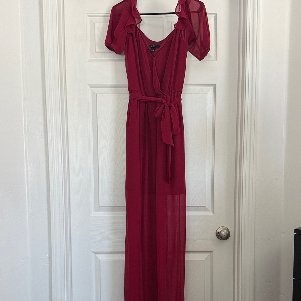 I.N. San Francisco Burgundy Maxi Dress